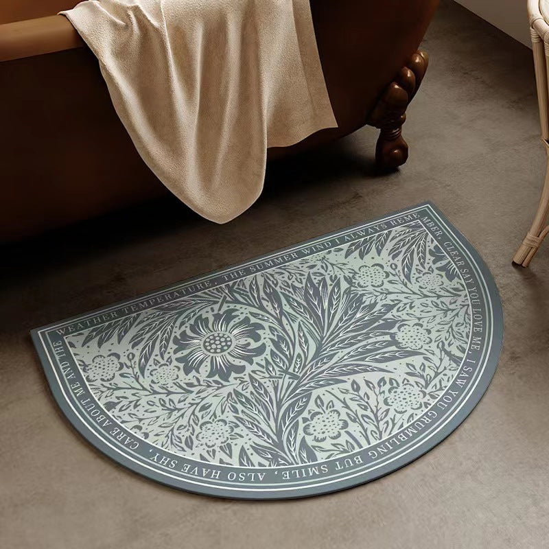 Scandinavian Retro Diatom Mud Bath Mat Non-Slip Washable Floor Rug