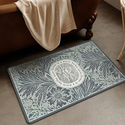 Scandinavian Retro Diatom Mud Bath Mat Non-Slip Washable Floor Rug