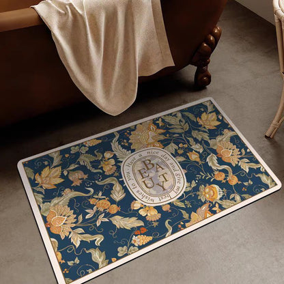 Scandinavian Retro Diatom Mud Bath Mat Non-Slip Washable Floor Rug