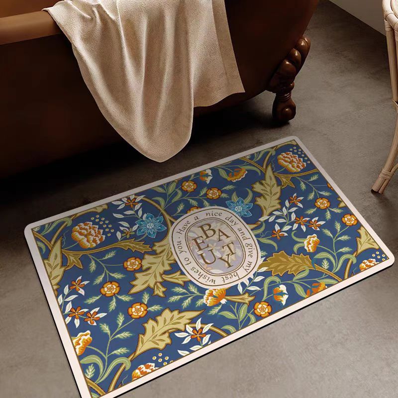 Scandinavian Retro Diatom Mud Bath Mat Non-Slip Washable Floor Rug