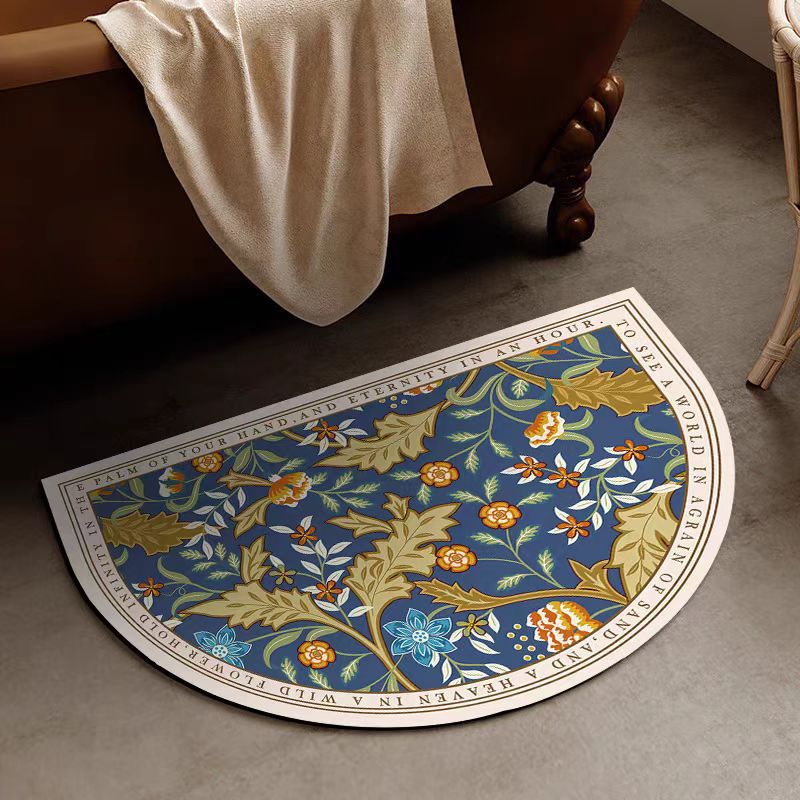 Scandinavian Retro Diatom Mud Bath Mat Non-Slip Washable Floor Rug