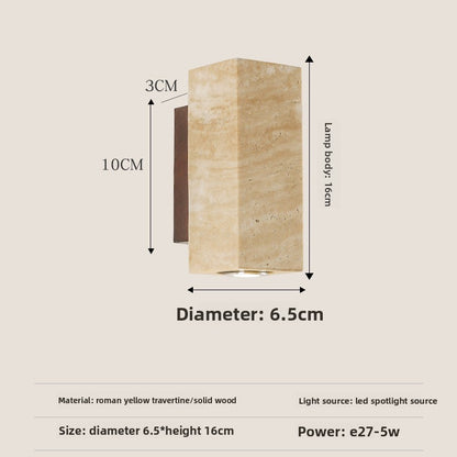 Scandinavian Travertine LED Wall Light