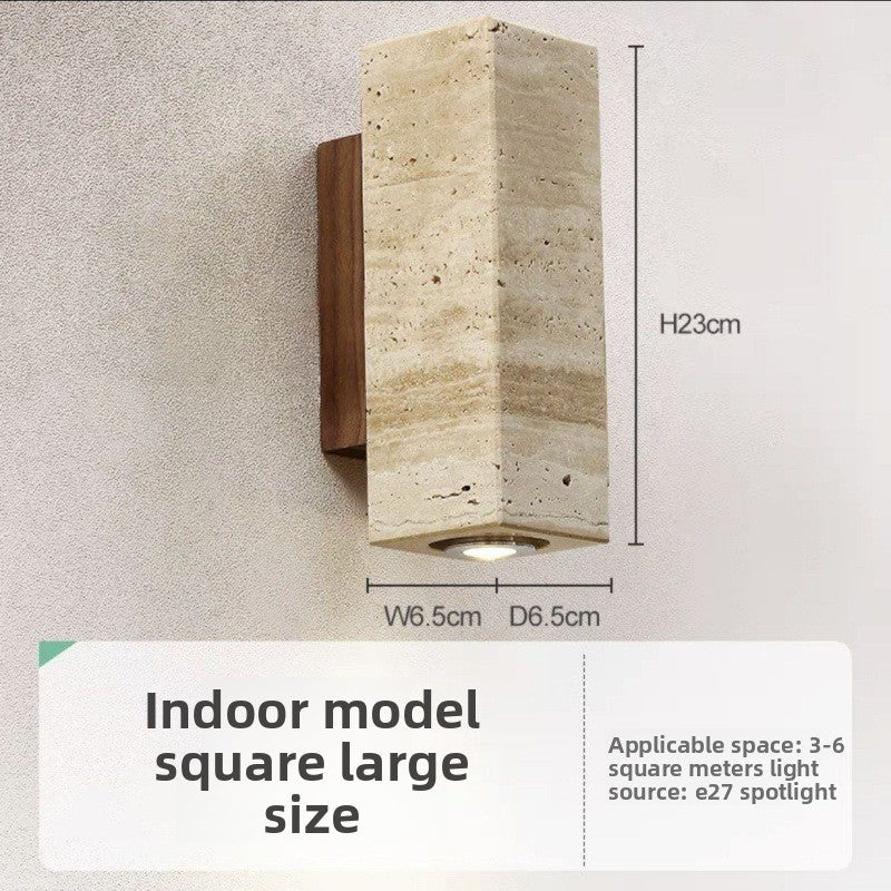 Scandinavian Travertine LED Wall Light