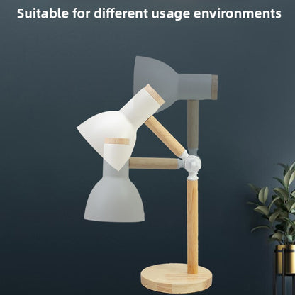 Scandinavian Wood Desk Lamp with Eye Protection