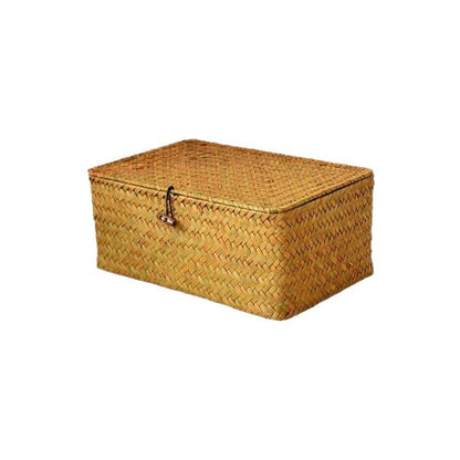 Seagrass Woven Storage Box with Lid