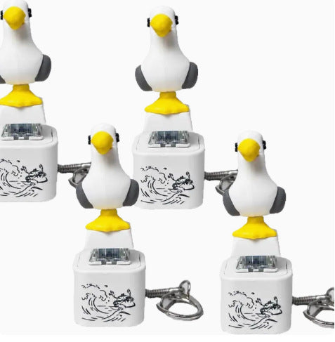 Seagull Button Keychain