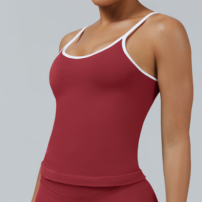 Seamless Color Block Sports Vest