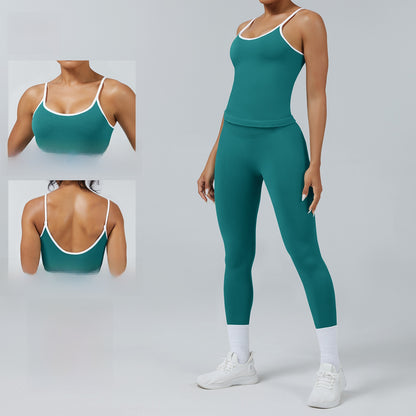 Seamless Color Block Sports Vest