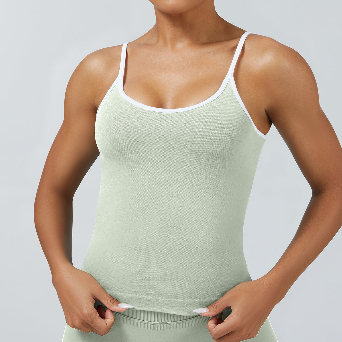 Seamless Color Block Sports Vest