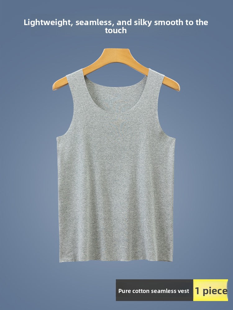 Seamless Cotton Men's Tank Top Undershirt