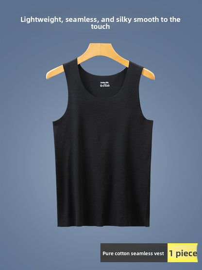 Seamless Cotton Men's Tank Top Undershirt