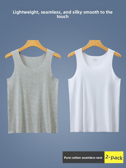 Seamless Cotton Men's Tank Top Undershirt