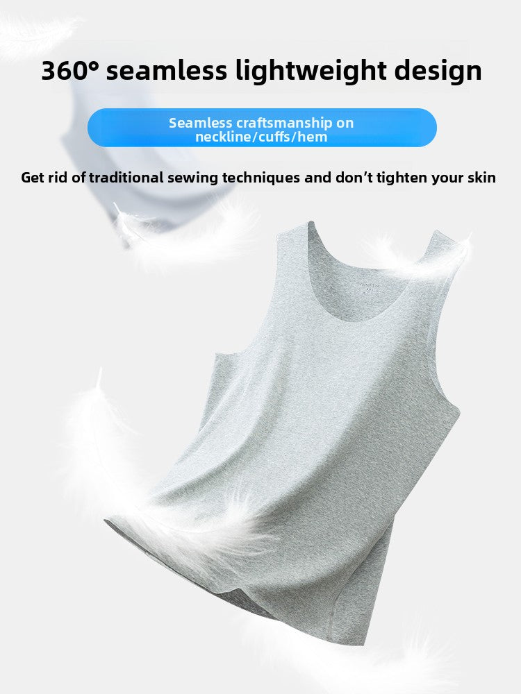 Seamless Cotton Men's Tank Top Undershirt