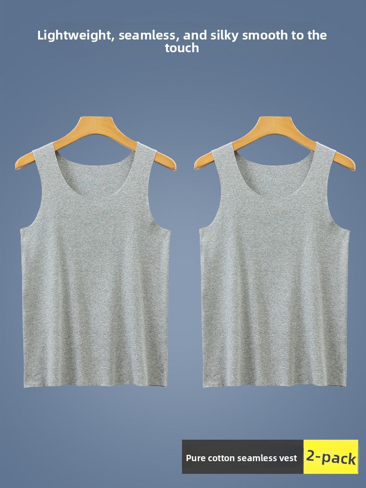 Seamless Cotton Men's Tank Top Undershirt