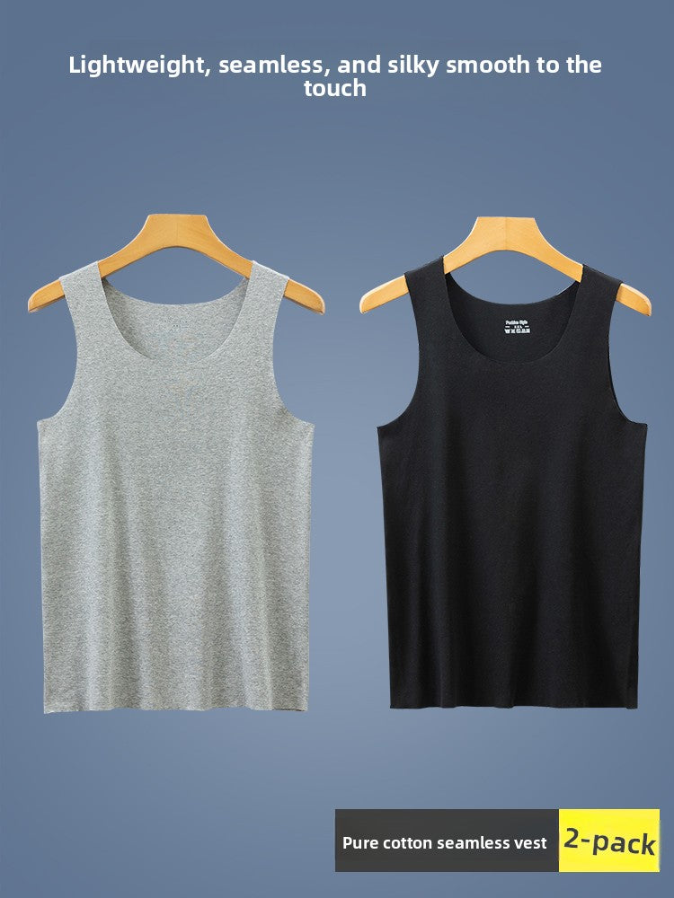 Seamless Cotton Men's Tank Top Undershirt