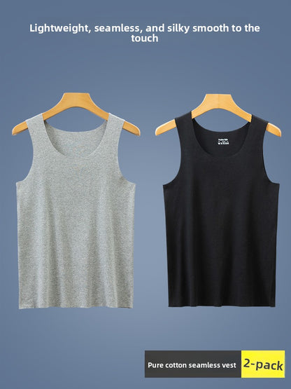 Seamless Cotton Men's Tank Top Undershirt