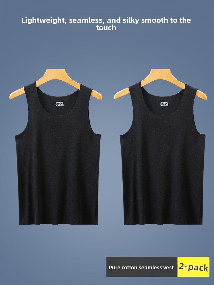 Seamless Cotton Men's Tank Top Undershirt