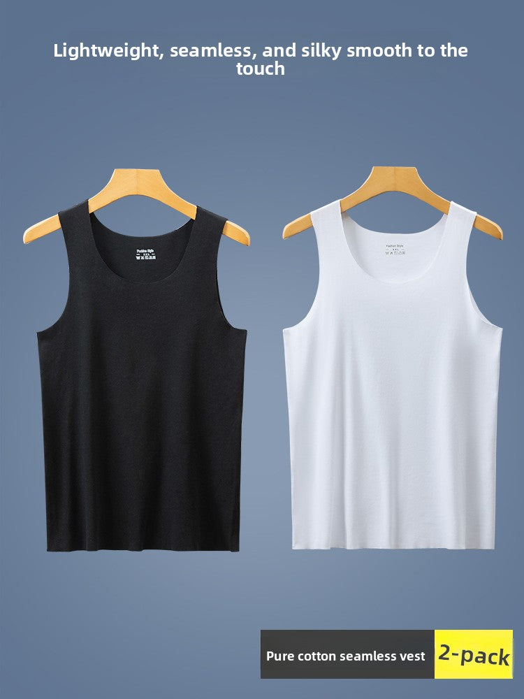 Seamless Cotton Men's Tank Top Undershirt