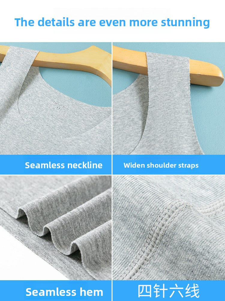 Seamless Cotton Men's Tank Top Undershirt