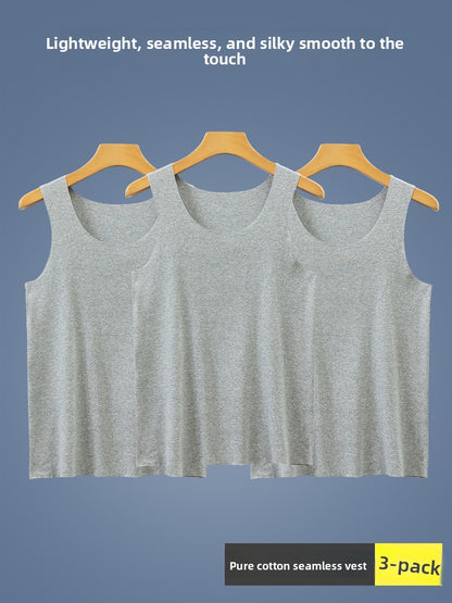 Seamless Cotton Men's Tank Top Undershirt