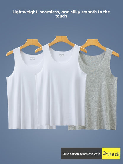 Seamless Cotton Men's Tank Top Undershirt