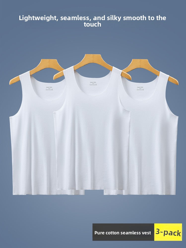 Seamless Cotton Men's Tank Top Undershirt