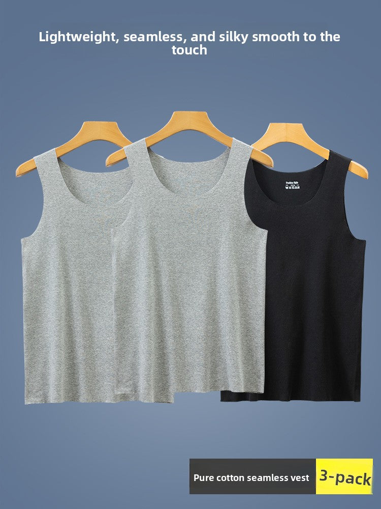 Seamless Cotton Men's Tank Top Undershirt