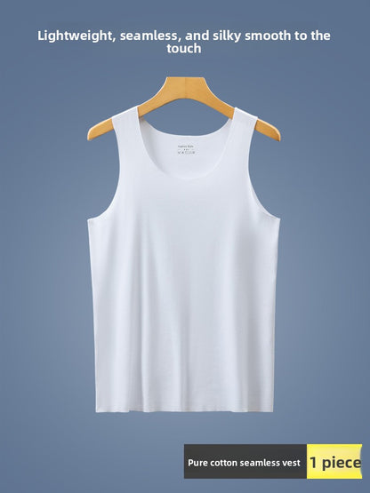 Seamless Cotton Men's Tank Top Undershirt