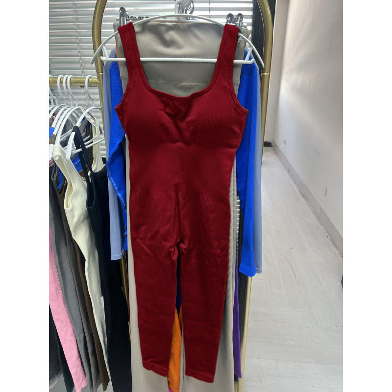 Seamless Elastic Fitness Jumpsuit