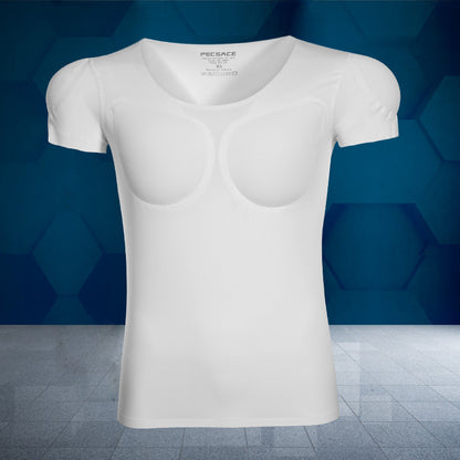 Seamless Fake Muscle Shirt with Removable Pads
