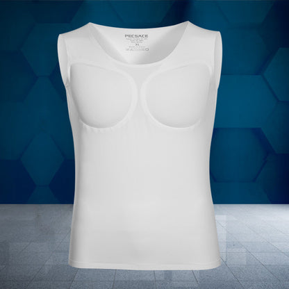 Seamless Fake Muscle Shirt with Removable Pads