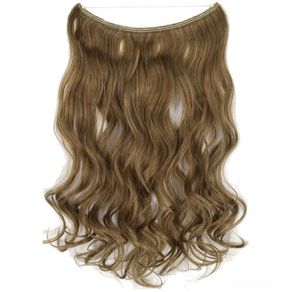Seamless Fish Line Hair Extension Curly Synthetic Wig