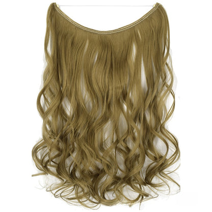 Seamless Fish Line Hair Extension Curly Synthetic Wig