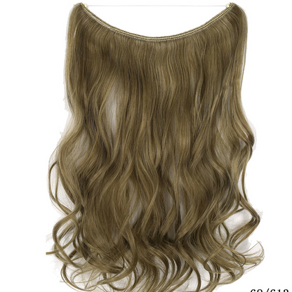 Seamless Fish Line Hair Extension Curly Synthetic Wig