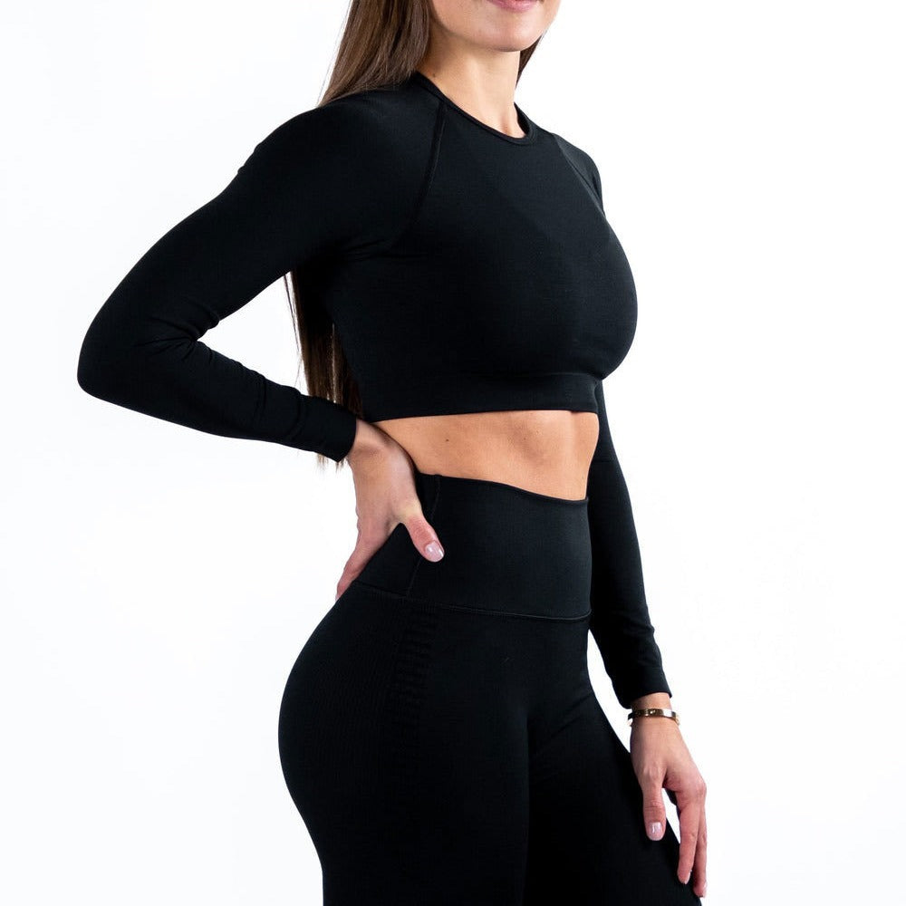 Seamless Fitness Long Sleeve Outfit