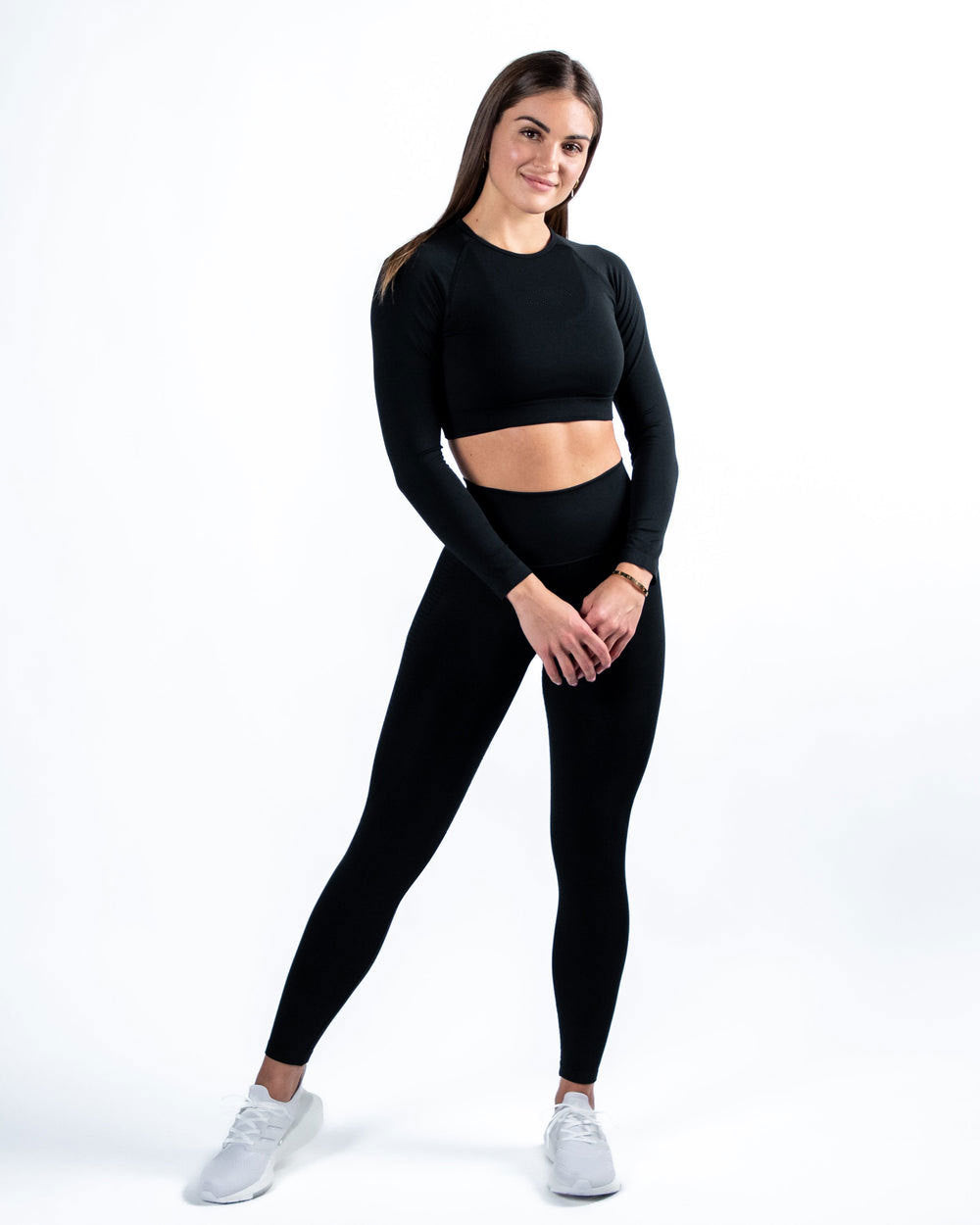 Seamless Fitness Long-sleeved Pants Suit