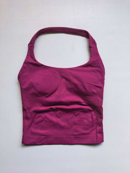 Seamless High Elastic Fitness Vest with Chest Pad