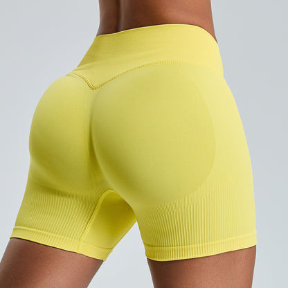 Seamless High-Waist Yoga Fitness Shorts