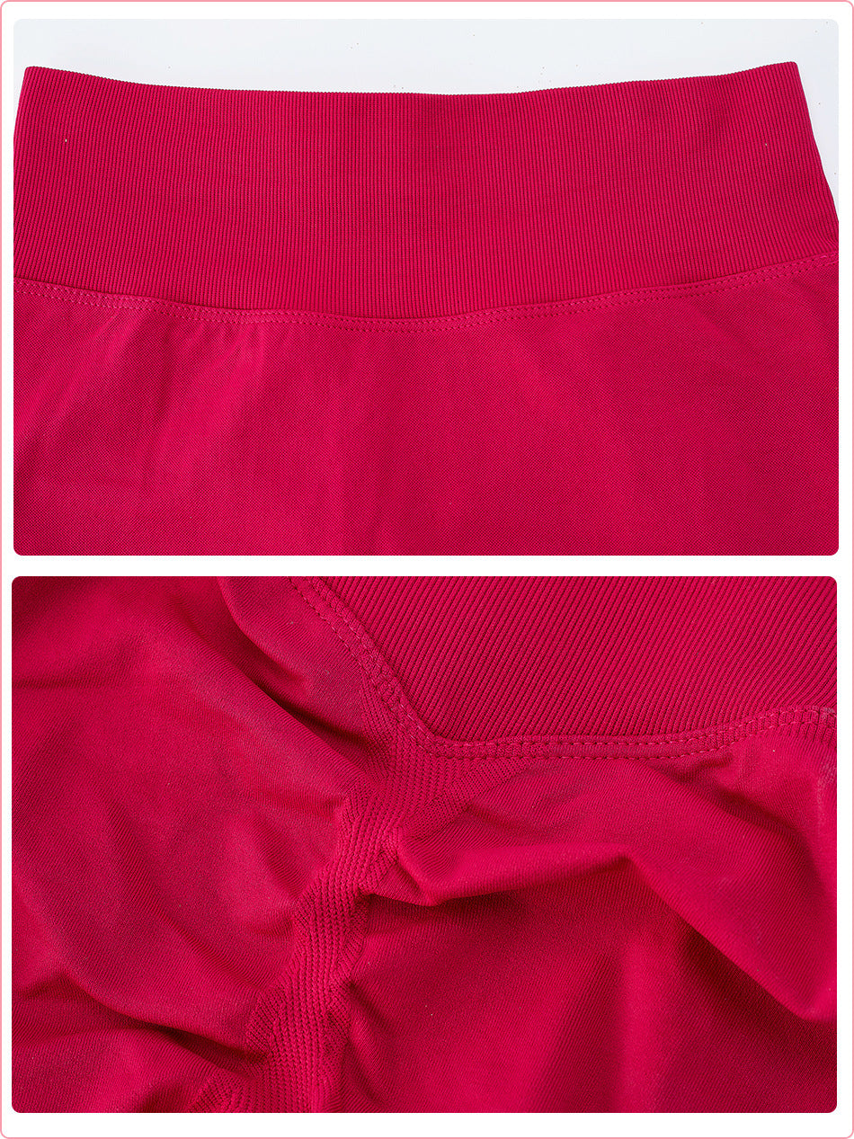 Seamless High-Waist Yoga Fitness Shorts