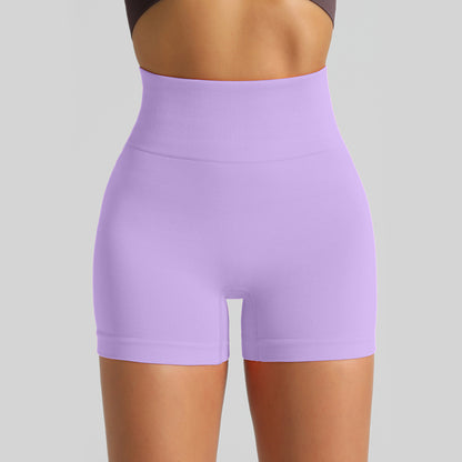 Seamless High-Waist Yoga Fitness Shorts