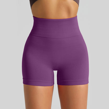 Seamless High-Waist Yoga Fitness Shorts