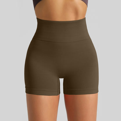 Seamless High-Waist Yoga Fitness Shorts