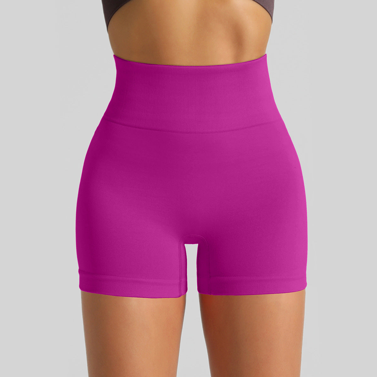 Seamless High-Waist Yoga Fitness Shorts