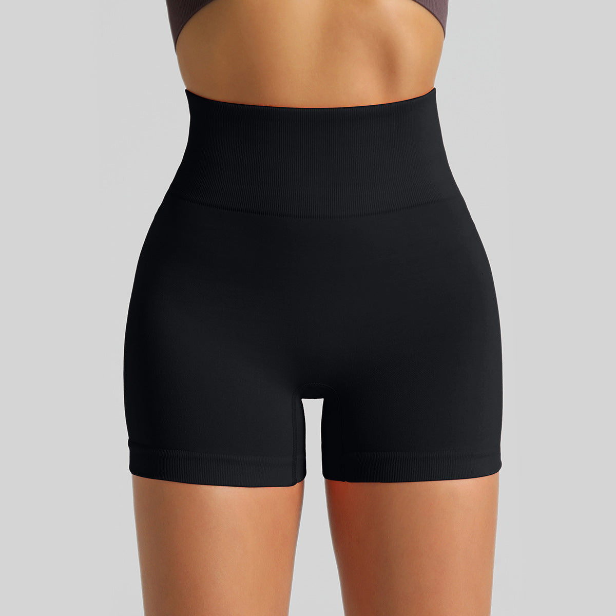 Seamless High-Waist Yoga Fitness Shorts