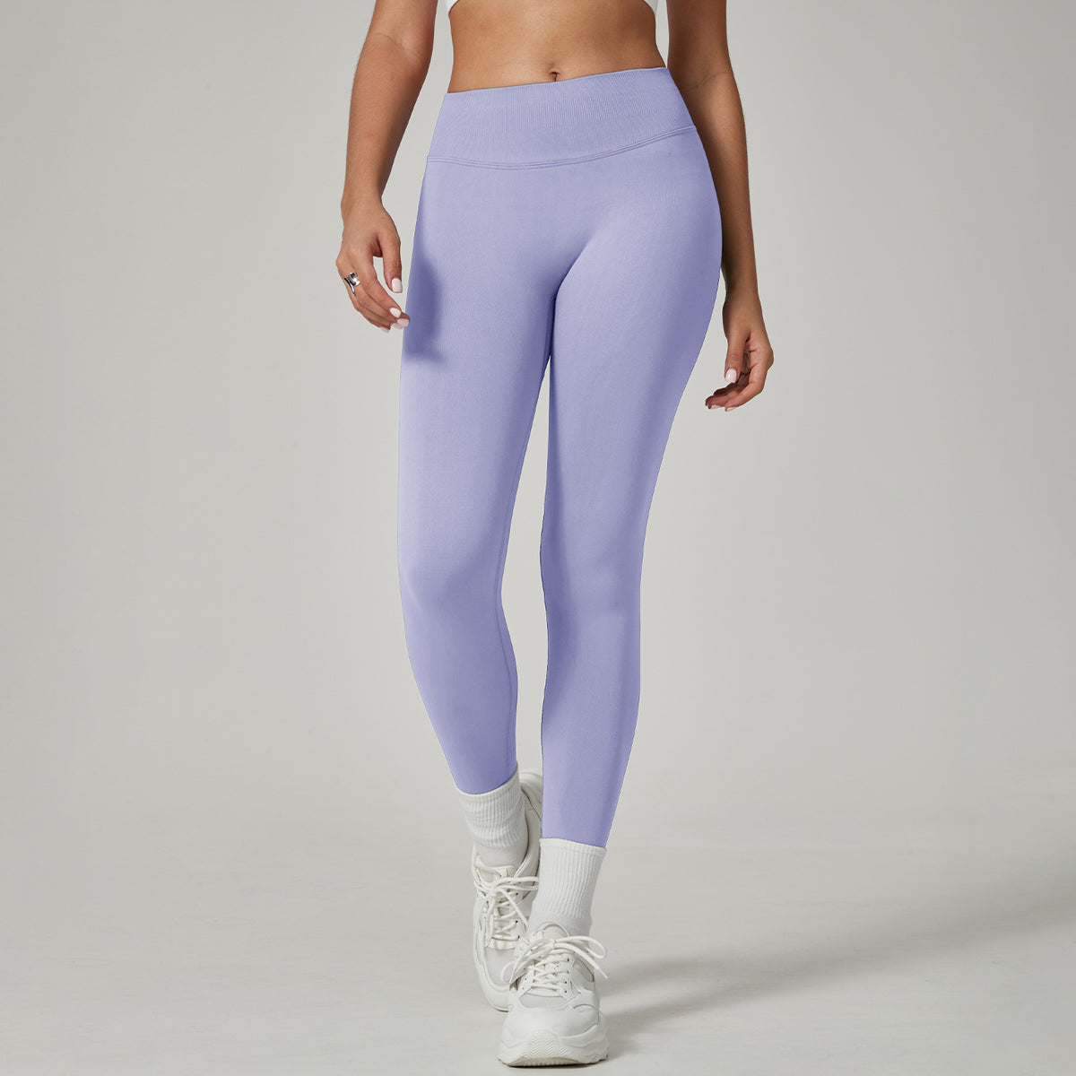 Seamless high-waist yoga pants