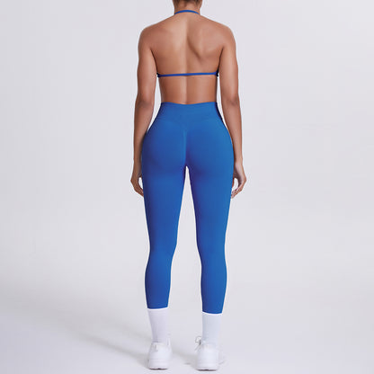 Seamless High Waist Yoga Sports Bra and Leggings Set