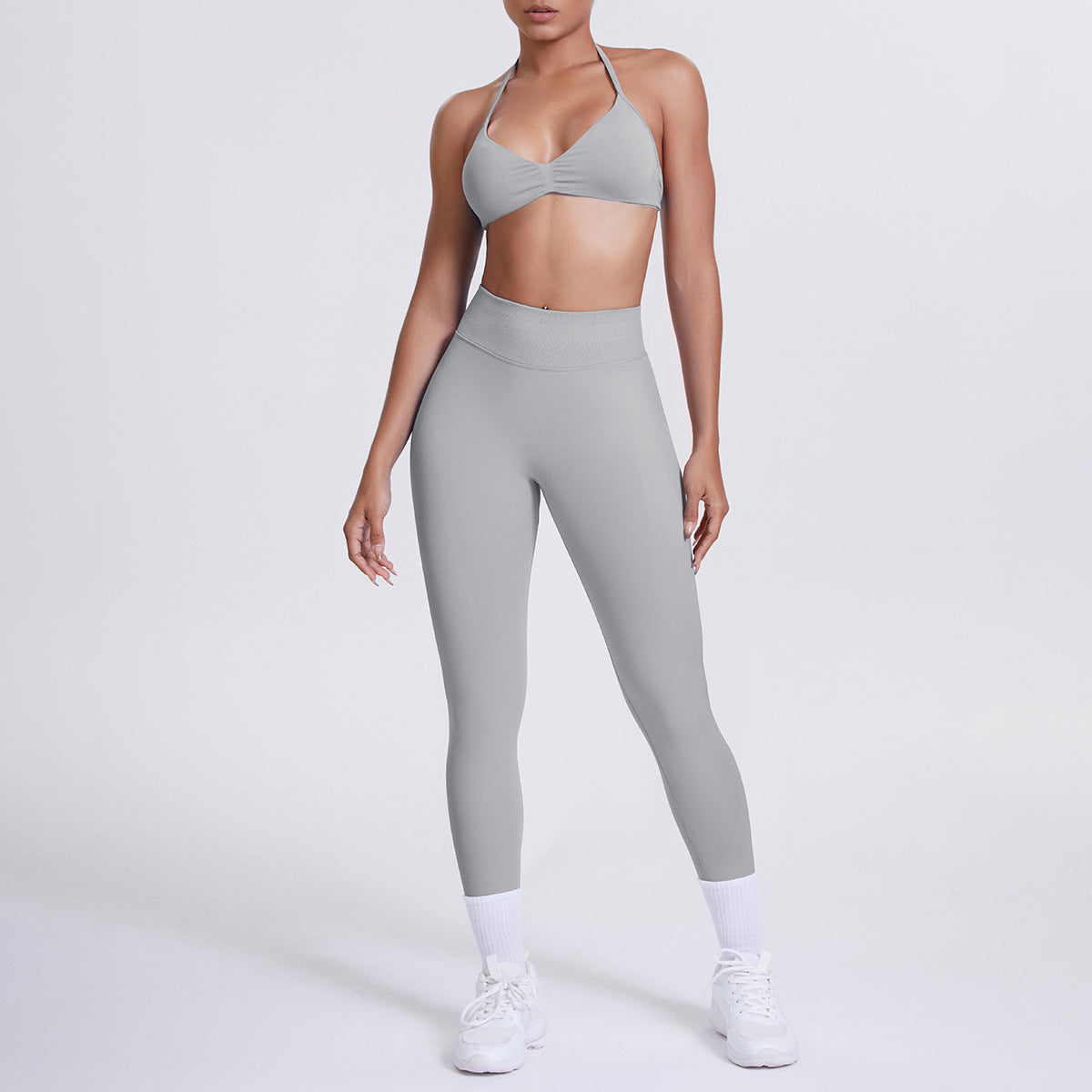 Seamless High Waist Yoga Sports Bra and Leggings Set