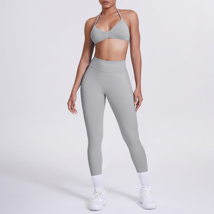 Seamless High Waist Yoga Sports Bra and Leggings Set