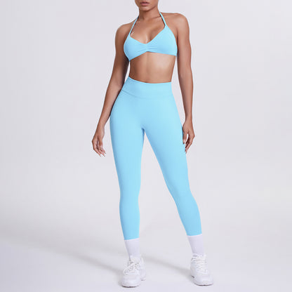Seamless High Waist Yoga Sports Bra and Leggings Set