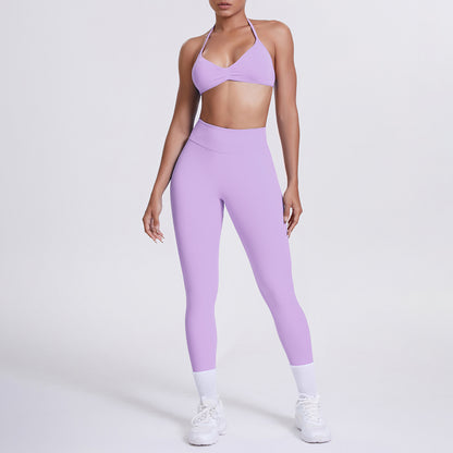 Seamless High Waist Yoga Sports Bra and Leggings Set